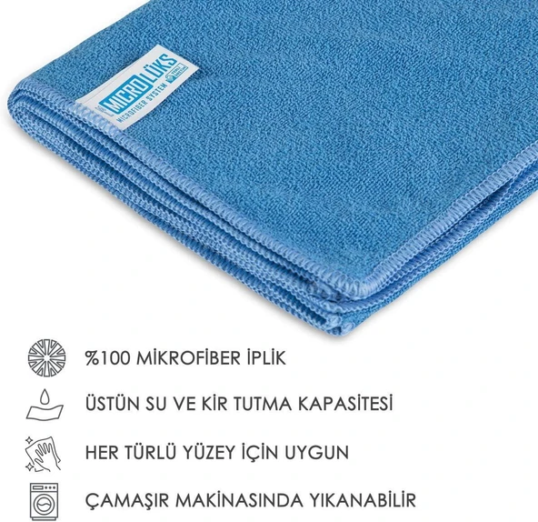 Mikro Lüx Mikrofiber Oto Kurulama Temizlik Bezi 50x70 Cm Süper Emici - 1 Ad. - Resim 5