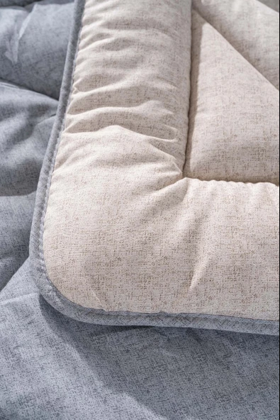Rivaİstanbul Bej-Gri Modie Çift Kişilik Çift Taraflı Lüx Yorgan 195x215 cm - 4
