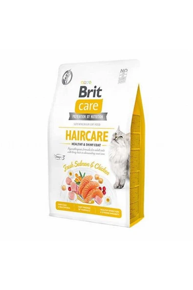 Brit Care Haircare Hypoallergenic Healthy & Shiny Coat Tavuklu Ve Somonlu Tahılsız Yetişkin Kedi Mam