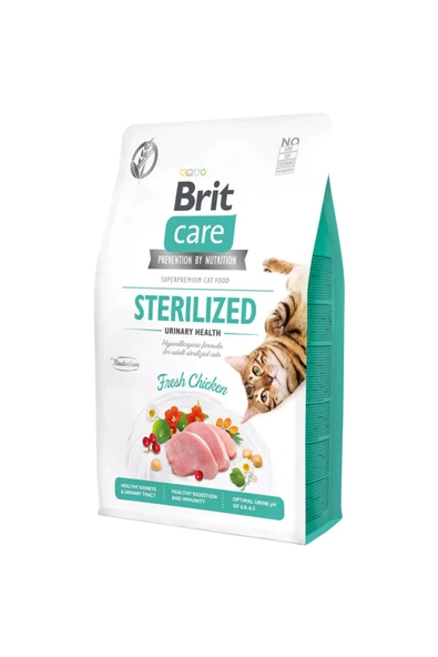 Brit Care Hipoalerjenik Üriner Sistem Sağlığı Tavuklu Tahılsız Kısırlaştırılmış Kedi Maması 2kg 10/2025 - 4