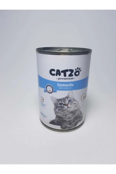 Catzo Kedi Maması Somonlu Konserve 400 Gr