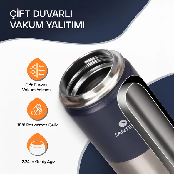 Santeco Ktwo Sporcu Termosu 500 Ml-Lacivert - 9