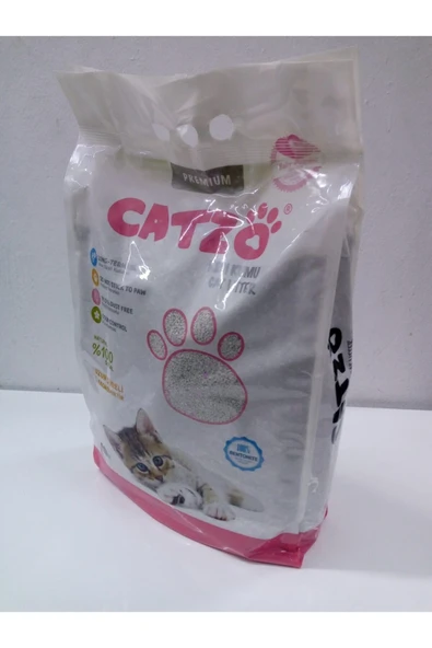 Catzo Ince Taneli Kedi Kumu 10lt Bebek Pudra Kokulu