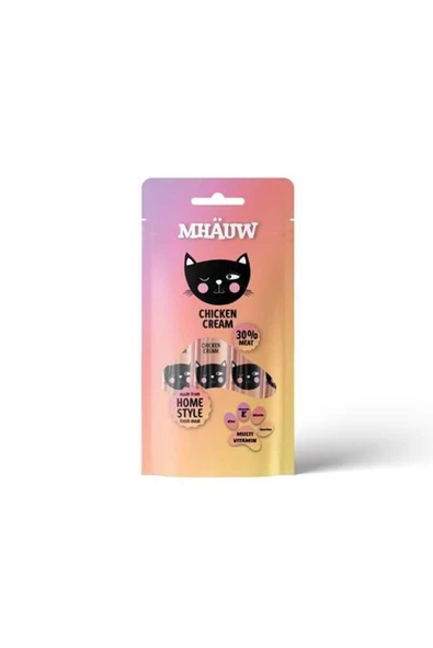 MHAUW Multivitamin Kremalı Sıvı Kedi Ödülü 15gr 4lü