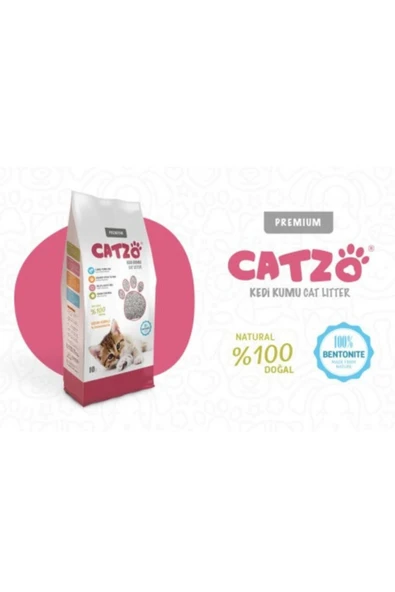 Catzo Ince Taneli Bebek Pudrası Kokulu Kedi Kumu 10 Litre