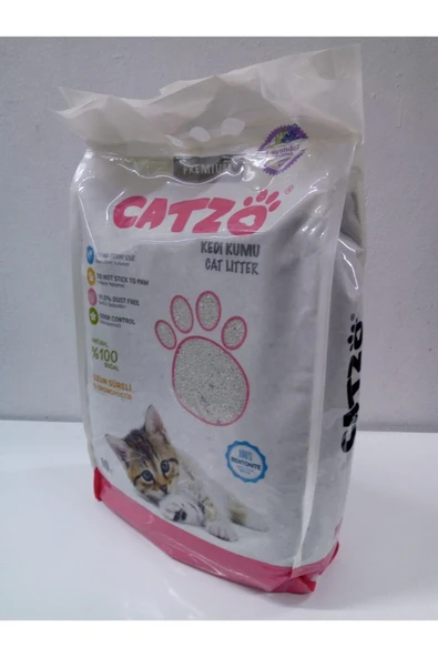 Catzo Ince Taneli Kedi Kumu 10lt Lavanta Kokulu