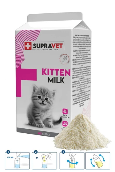 Supravet Hamile ve Yavru Kediler İçin Taurinli Kedi Süt Tozu 150 gr - 4