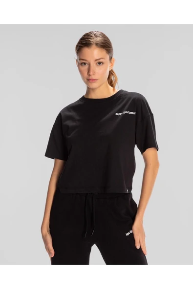 Authentic Jessa-woman-t-shirt Kadın Siyah Regular Fit Tişört