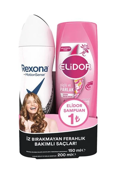 Rexona 150 ml İnvısıble Deodorant + Elidor Sampuan 200 ml