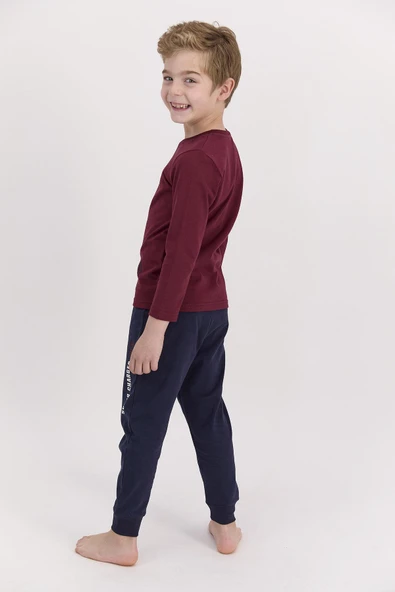 RolyPoly 2542 Connected Bordo Erkek Çocuk Pijama Takımı - 5