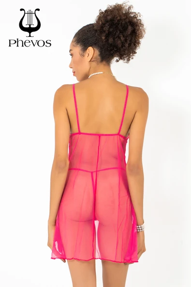 Phevos Ön Kısmı Açık 2'li Gecelik Takımı-3811 - 10