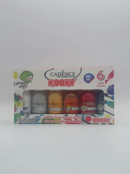 KOOKY METALİK SPREY  KUMAŞ BOYASI 6X50ML