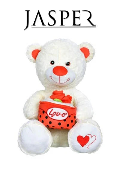 Jasper Toys Oyun Arkadaşım 55 Cm Çiçekli Peluş Ayı