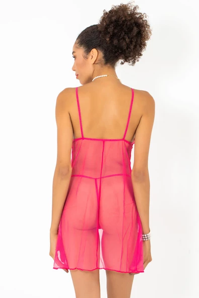 Phevos Ön Kısmı Açık 2'li Gecelik Takımı-3811 - 5