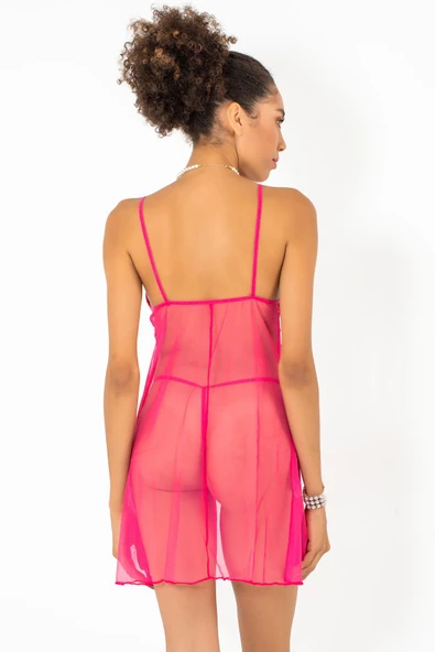 Phevos Ön Kısmı Açık 2'li Gecelik Takımı-3811 - 6