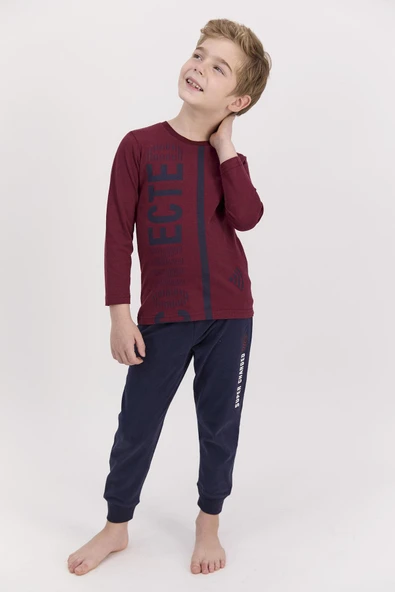RolyPoly 2542 Connected Bordo Erkek Çocuk Pijama Takımı - 3