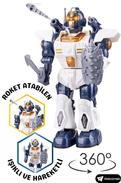 Ceren Ctoys Walking Sesli Ok Atan ve 360 Derece Dönen Robot 6051 - 4