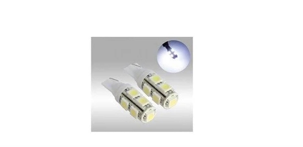 T10 Dipsiz Led Park Ampulü 9 Ledli 2\'li Paket MFK