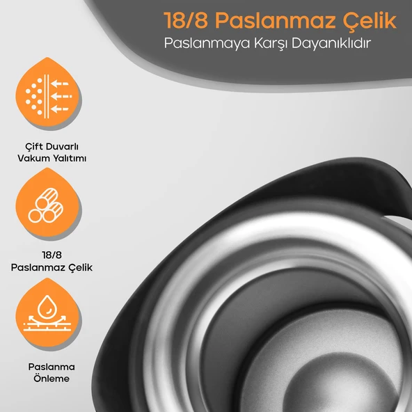 Santeco Geilo Çok Amaçlı Çelik Termos- 1.2 L - 6