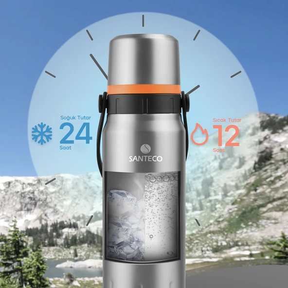Santeco Geilo Çok Amaçlı Çelik Termos- 1.2 L - 5