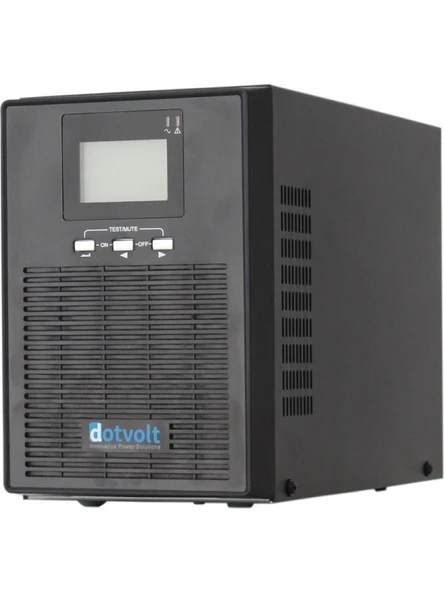 DotVolt 1 KVA / 900 W LCD Tower Online Güç Kaynağı UPS 2 x 12V 7A