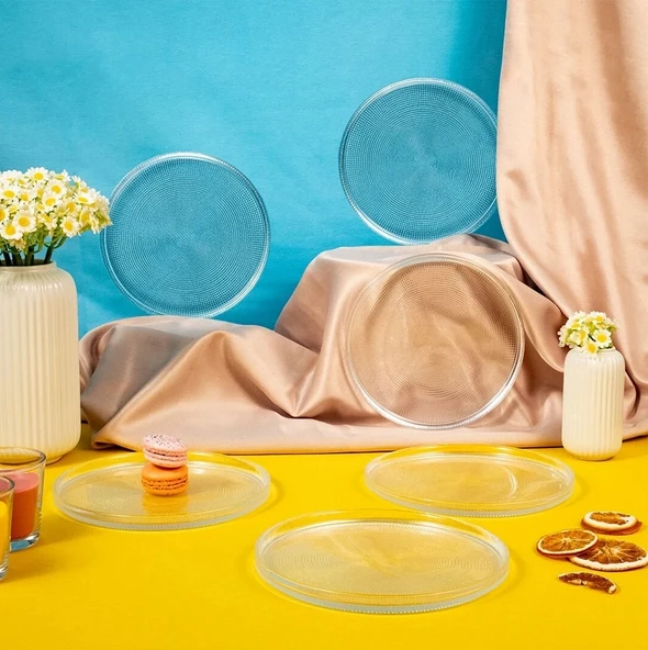 Fecra Loren 7 Parça Pasta ve Sunum Seti Natürel - 3