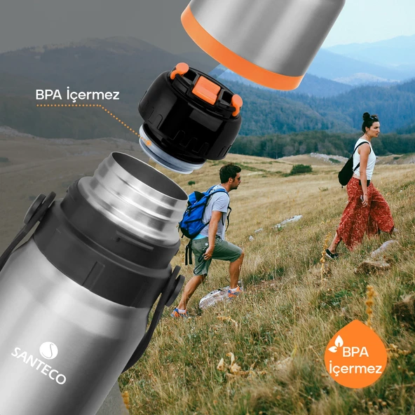 Santeco Kahve Termosu 650 Ml-Gri - 4