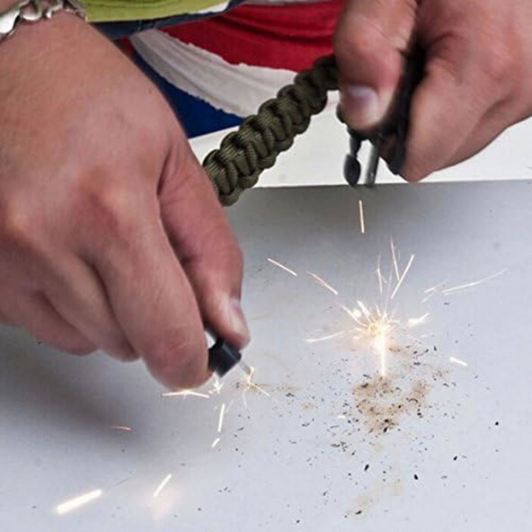 Acil Durum Taktiksel Paracord Hayatta Kalma Bilekliği Survival Çok Amaçlı Bileklik - 2