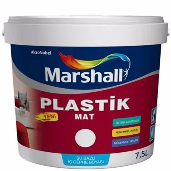 Marshall Plastik Mat İç Cephe Boyası Islak Kum 7,5 Lt (10 KG) ürün görseli
