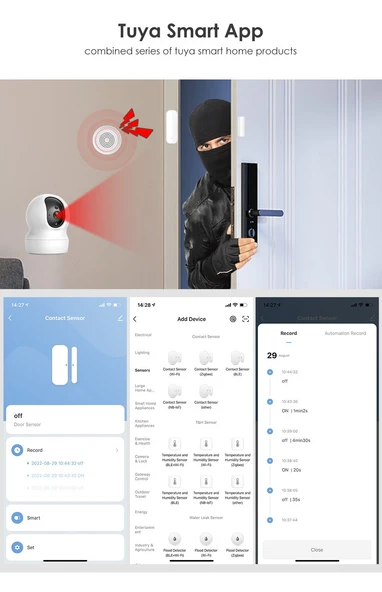 Zigbee Kapı Pencere Sensörü - Akıllı Kablosuz - 10