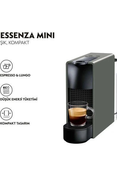 Essenza Mini C 30 Gri Kapsül Kahve Makinesi - 2