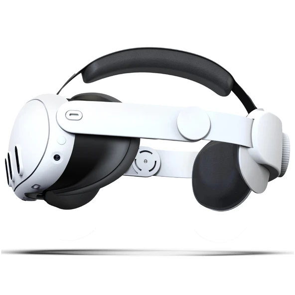 Ayarlanabilir VR Baş Bandı - Gri Beyaz - Meta Quest 3 - 5