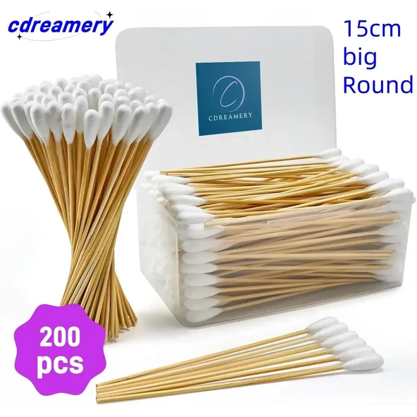 Bambu Pamuklu Kulak Çubuğu - 200 Adet - 15 cm - 2