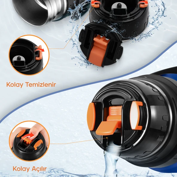 Santeco Geilo Çok Amaçlı Termos 1.2 L- Mavi - 8