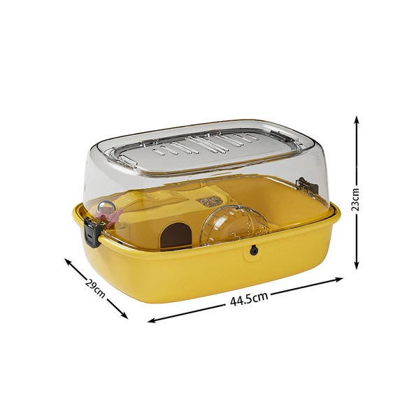 Açık Hamster Kafesi - Sarı - 44.5X29X23CM - 4