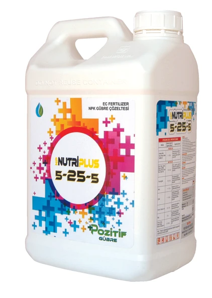 Npnutrıplus 5-25-5 Çiçeklendirici Azotlu Fosforlu Potasyumlu N-p-k Sıvı Gübre 10 Litre