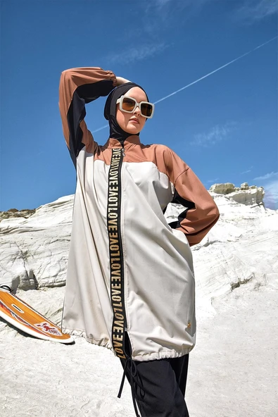 Adasea Kadın Pera Uzun Kollu Tam Kapalı Tesettür Mayo 1211 Siyah