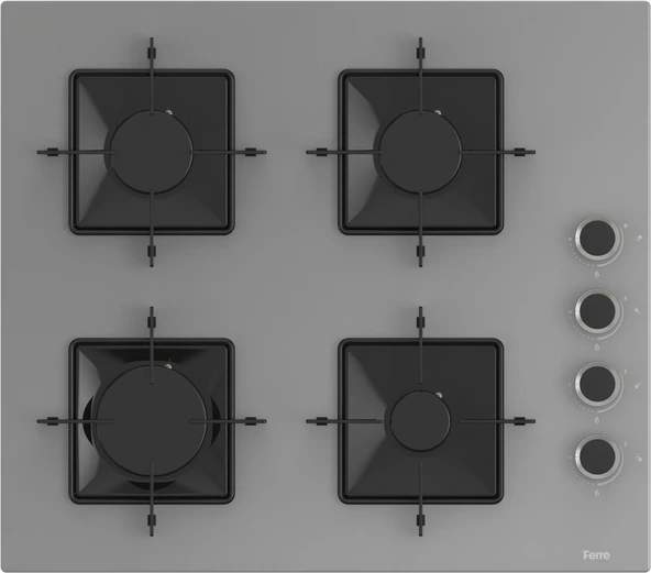 Ferre Fryart Hava Fritözü Fonksiyonlu Gri 3'lü Ankastre Set ( Xe63cpr-SS208-D065 ) - Resim 3