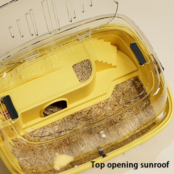 Açık Hamster Kafesi - Sarı - 44.5X29X23CM - 7