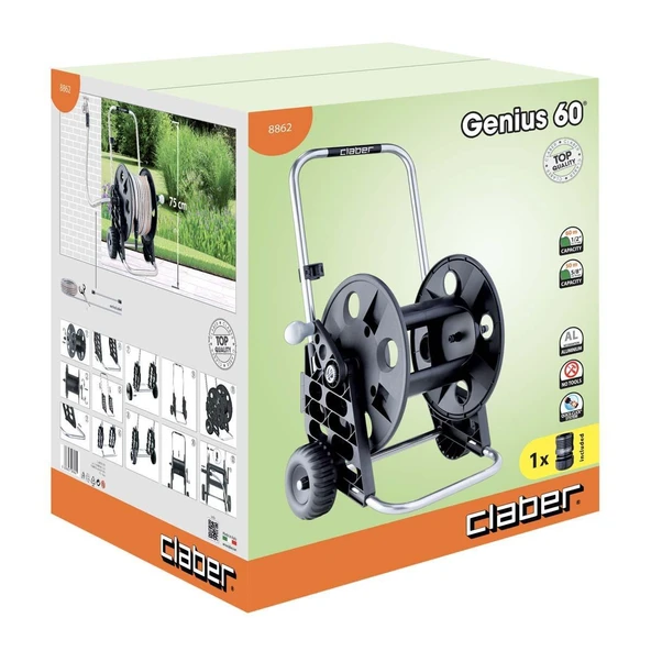 Claber 8862 Genius 60 Hortum Makarası - 2