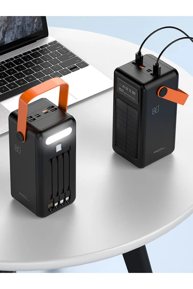 ACL Pw-53 80.000mah Solar Powerbank - Yüksek Kapasiteli Taşınabilir Güneş Enerjili Şarj Cihazı