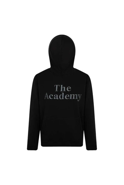 Men Kapüşonlu Sweat Erkek Siyah Sweatshirt 23150-2