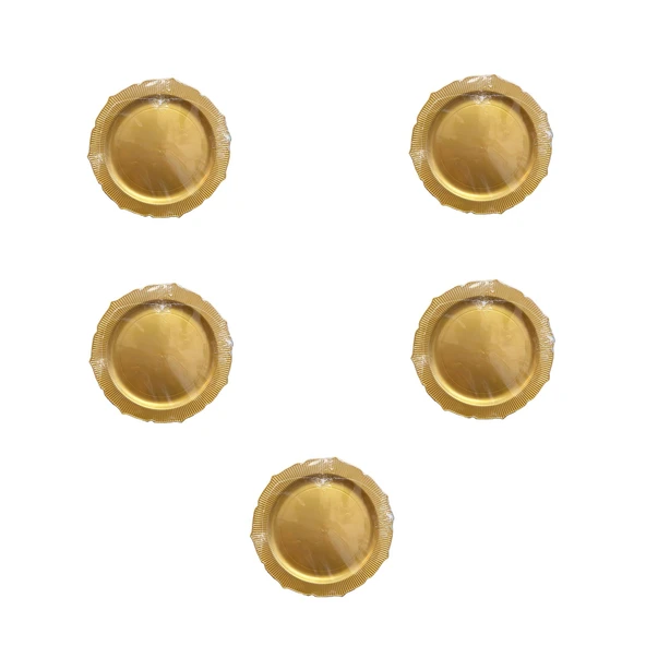 Dayanıklı Mika Plastik Tabak - Tek Kullanımlık, Şık ve Hijyenik Sunum - Altın - 6 Adetlik 5 Paket ürün görseli 1