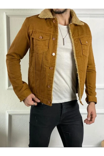 Erkek Içi Kürklü Kot Mont ürün görseli