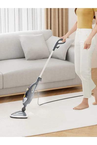 auhma WHL-802 10'u 1 Arada Buharlı Temizlik Makinesi - 1300W Güç - 450ml Su Tankı - Halı - Sert Zemi - 6