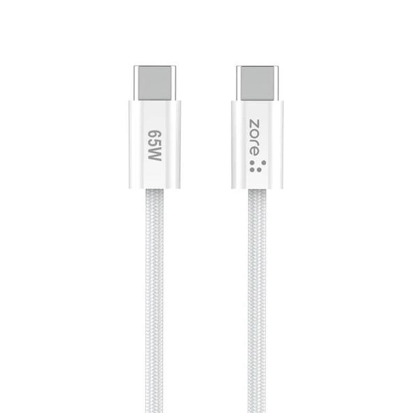 Zore Vol Serisi Type-C to Type-C PD Şarj ve Data Kablosu 65W 3A 1 Metre