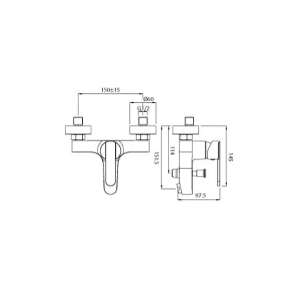Creavit Vega Banyo Bataryası Krom BT.VG2840 - 2