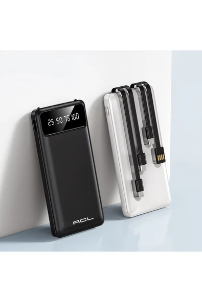 ACL PW-82 10.000mAh Powerbank Siyah - Çoklu Şarj Kablolu, Taşınabilir Şarj Cihazı - 3
