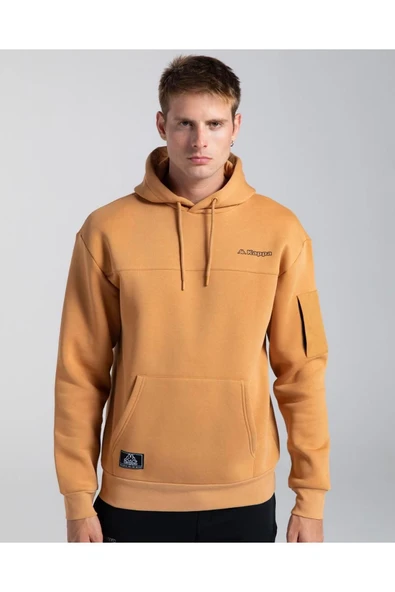 Authentic Hita Erkek Kahverengi-siyah Oversize Fit Hoodie
