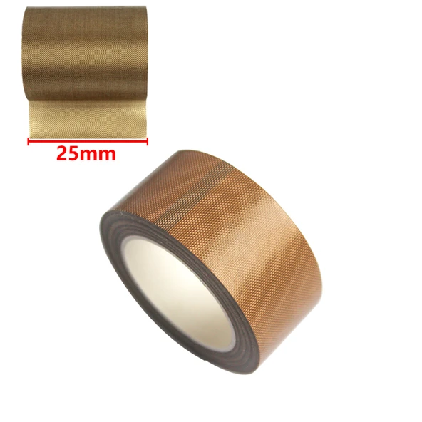 Yüksek Sıcaklık Dayanıklı Bant - 25mm Genişlikte Yapışkanlı Yüksek Sıcaklık Bezi